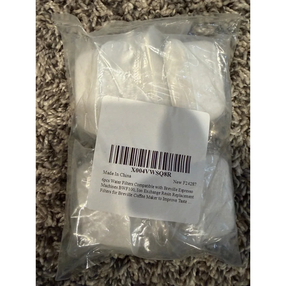 6pcs Water Filters for Breville Espresso Machines BWF100 Replacement F24287